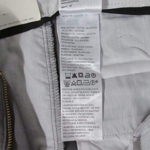 DOCKERS MEN'S SIZE 28 X 30 PANTS EASY KHAKI GRAY SLIM FIT ALL MOTION COMFORT NWT - Picture 12 of 14